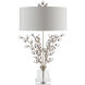Forget-Me-Not 33.75 inch 75 watt Silver Leaf/Clear Table Lamp Portable Light