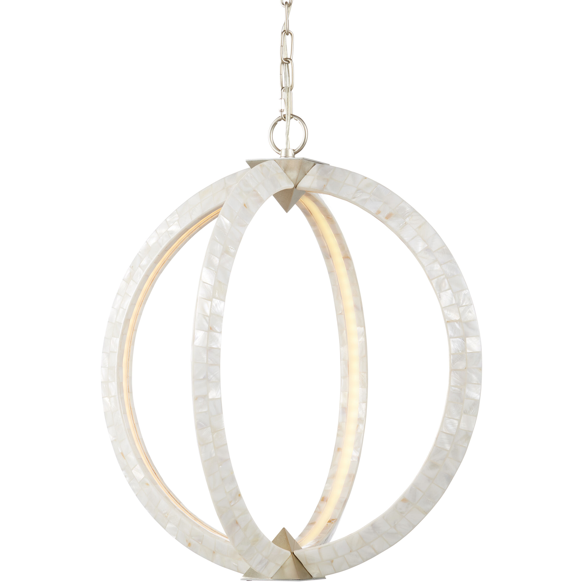 Arietta LED 20 inch Pearl/Silver Chandelier Ceiling Light