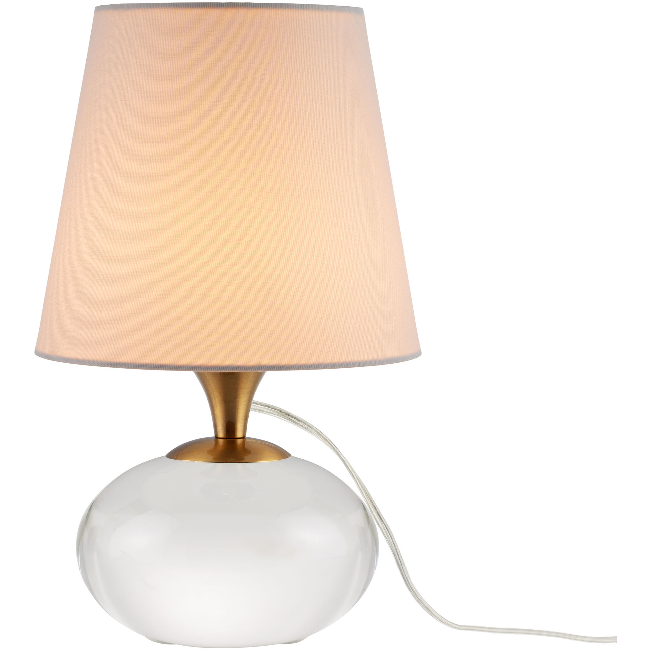 Diantha 15 inch 60 watt Clear/Antique Brass Table Lamp Portable Light