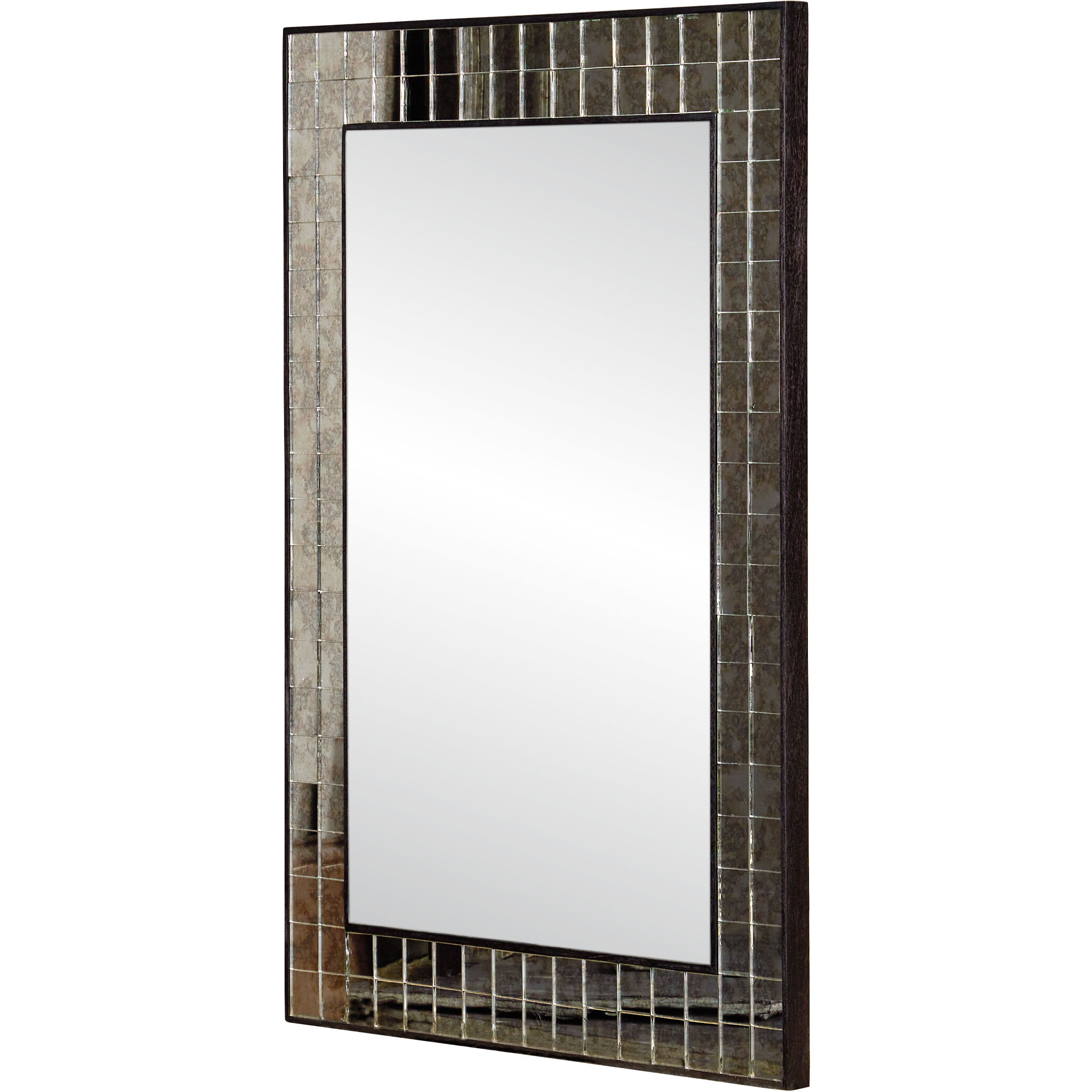 Mosaico 43.25 X 33.25 inch Ebony/Antique Mirror Mirror