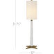 Munroe 31.75 inch 60.00 watt White/Antique Brass Table Lamp Portable Light