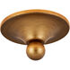 Bryce 1 Light 16.25 inch Gold/White Flush Mount Ceiling Light, Barry Goralnick Collection
