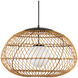 Carriage 1 Light 32.75 inch Natural/Black/Frosted White Outdoor Pendant