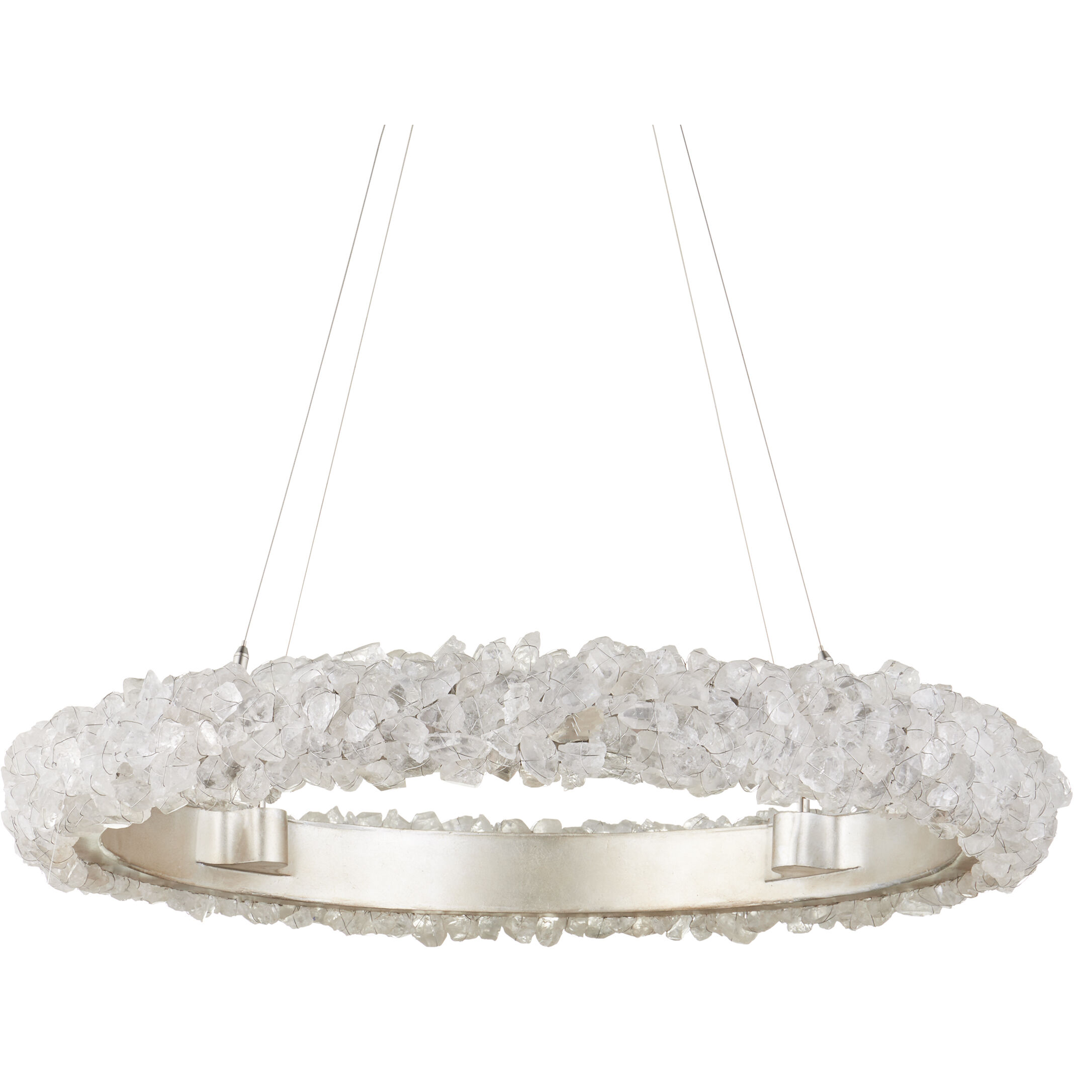 Iconoclast 1 Light 32 inch Contemporary Silver Leaf/Contemporary Silver/Natural Chandelier Ceiling Light