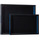 Navy Lacquer Navy/Black Trays, Set of 2