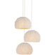 Virtu 3 Light 7.5 inch Natural/Silver Multi-Drop Pendant Ceiling Light