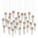 Medusa 30 Light 54 inch Nickel and Silver Multi-Drop Pendant Ceiling Light