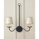 Tole Cream 6 inch Tapered Chandelier Shade