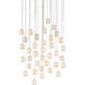 Dove 36 Light 34.5 inch Painted Silver/White Multi-Drop Pendant Ceiling Light