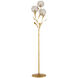 Dandelion 71.25 inch 60 watt Silver and Contemporary Gold Leaf Floor Lamp Portable Light
