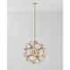 Sappho 9 Light 33.5 inch New Gold Leaf Orb Chandelier Ceiling Light