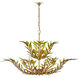 Babylon 11 Light 47 inch Green/Contemporary Gold Leaf/Contemporary Gold Two-Tier Chandelier Ceiling Light