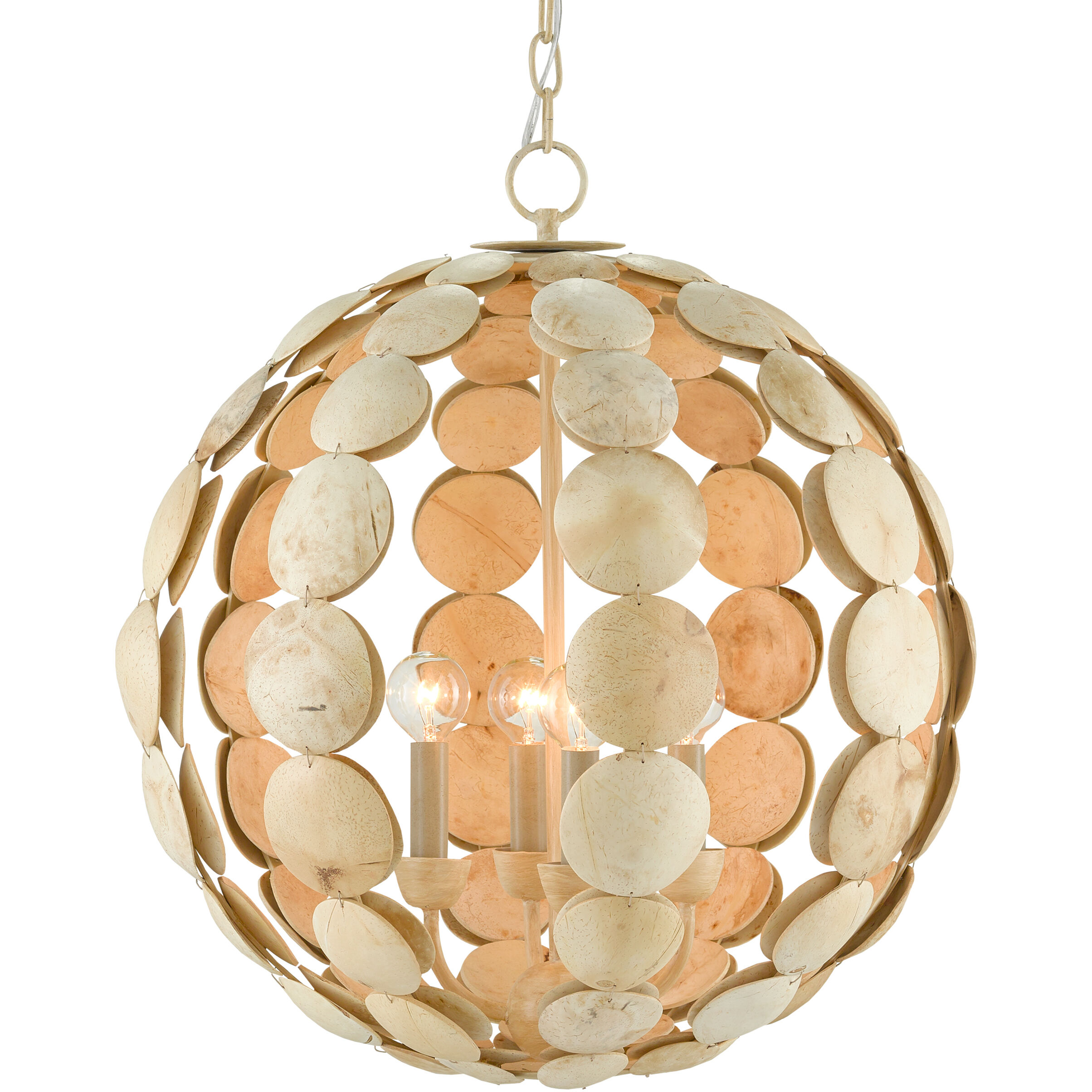 Tartufo 4 Light 19.25 inch Coco Cream Chandelier Ceiling Light