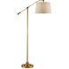 Maxstoke 65.75 inch 100 watt Antique Brass Floor Lamp Portable Light