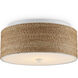 Coulton 1 Light 16 inch Sugar White/Natural Flush Mount Ceiling Light