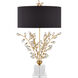 Forget-me-not 32.25 inch 75 watt Chinois Gold Leaf Table Lamp Portable Light