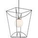 Rochefort 1 Light 21 inch Black/White Indoor/Outdoor Lantern Pendant Ceiling Light, Large