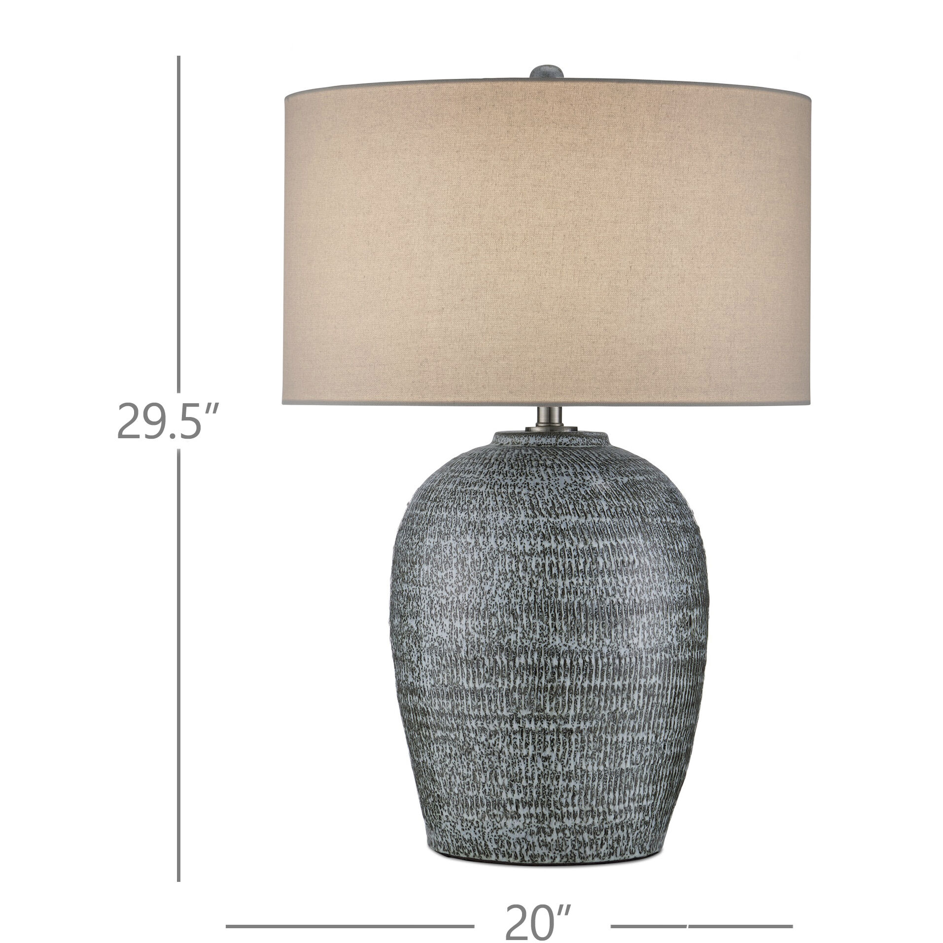 Agatha 29.5 inch 150 watt Reactive Black & White Table Lamp Portable Light