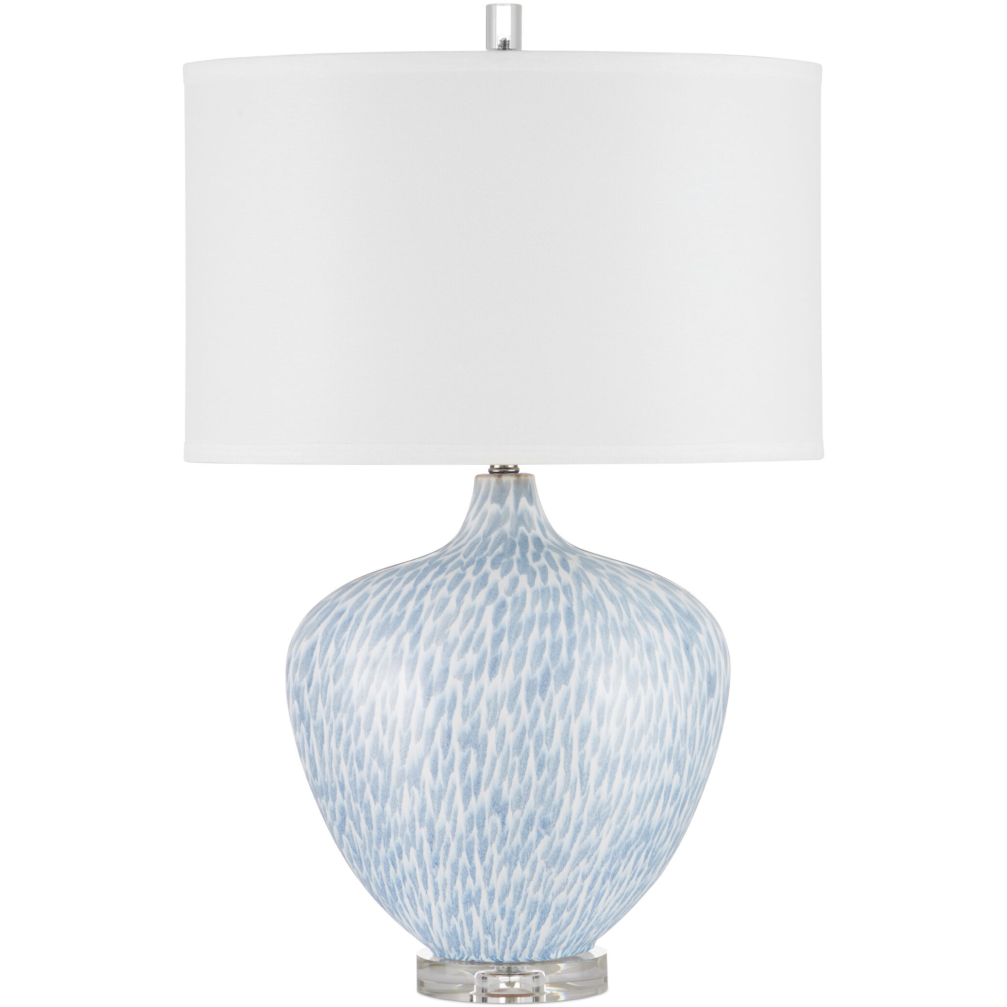 Tinney 26.25 inch 150.00 watt Blue/Clear Table Lamp Portable Light