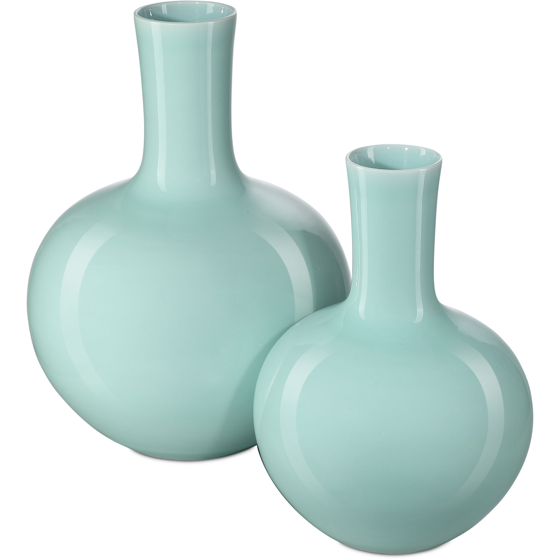 Celadon 15 X 11.25 inch Straight Neck Vase, Medium