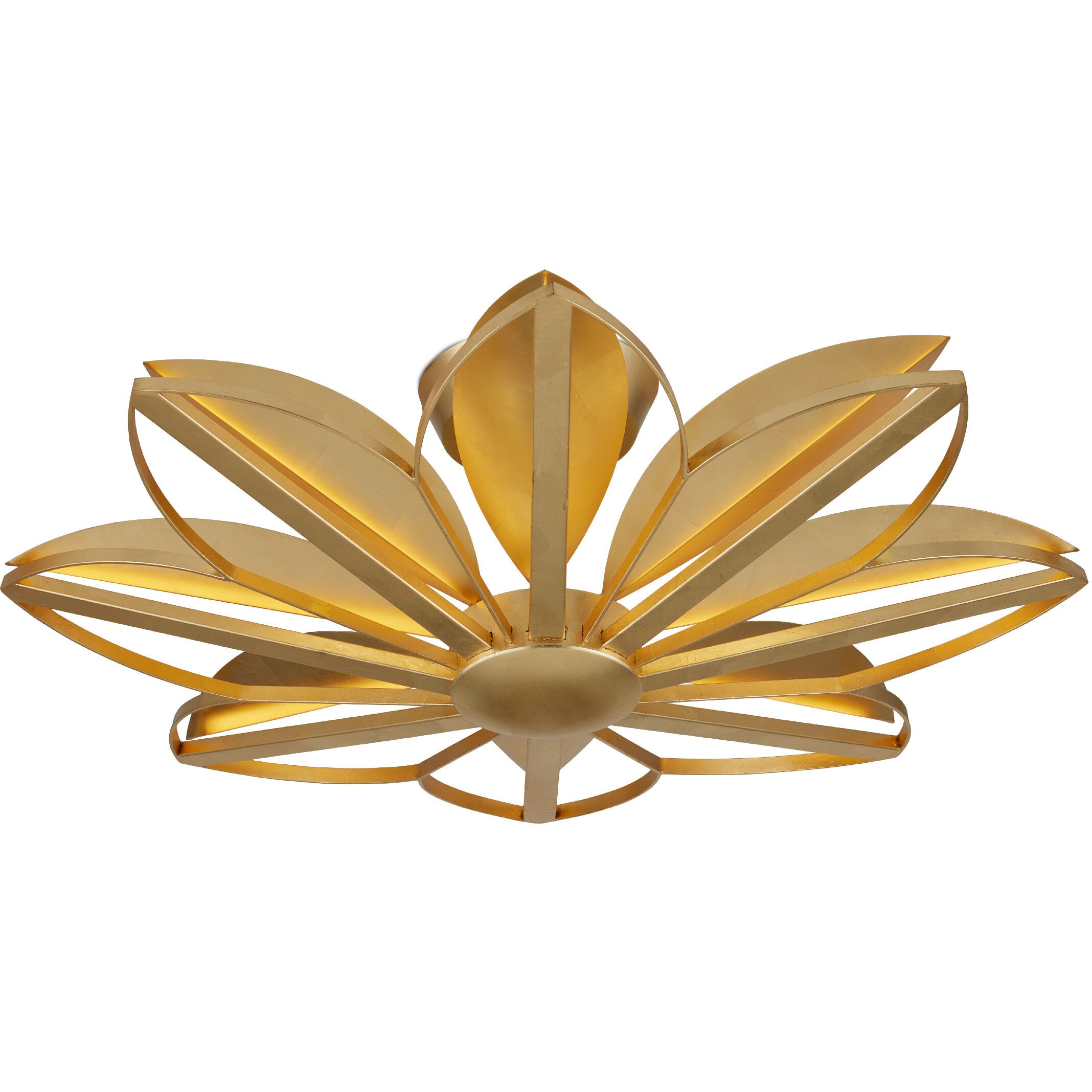 Stewart 8 Light 31.5 inch Gold Leaf Semi-Flush Mount Ceiling Light