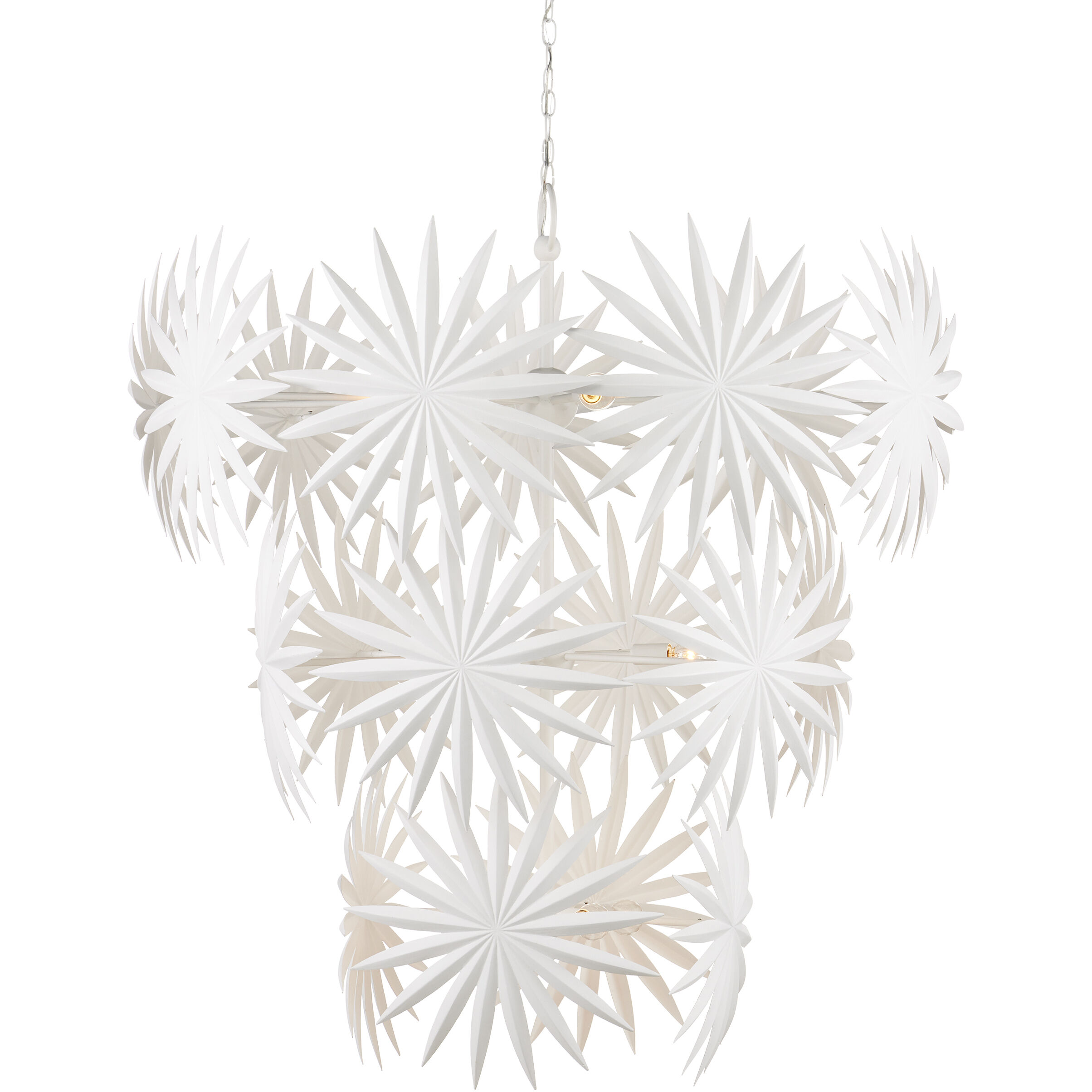 Bismarkia 13 Light 43.5 inch Gesso White Chandelier Ceiling Light, Large, Marjorie Skouras Collection