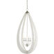 Arietta 4 Light 20.25 inch White/Pearl/Silver Leaf Chandelier Ceiling Light