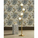 Rossville 67.75 inch 7 watt Contemporary Gold Leaf/Frosted White Floor Lamp Portable Light
