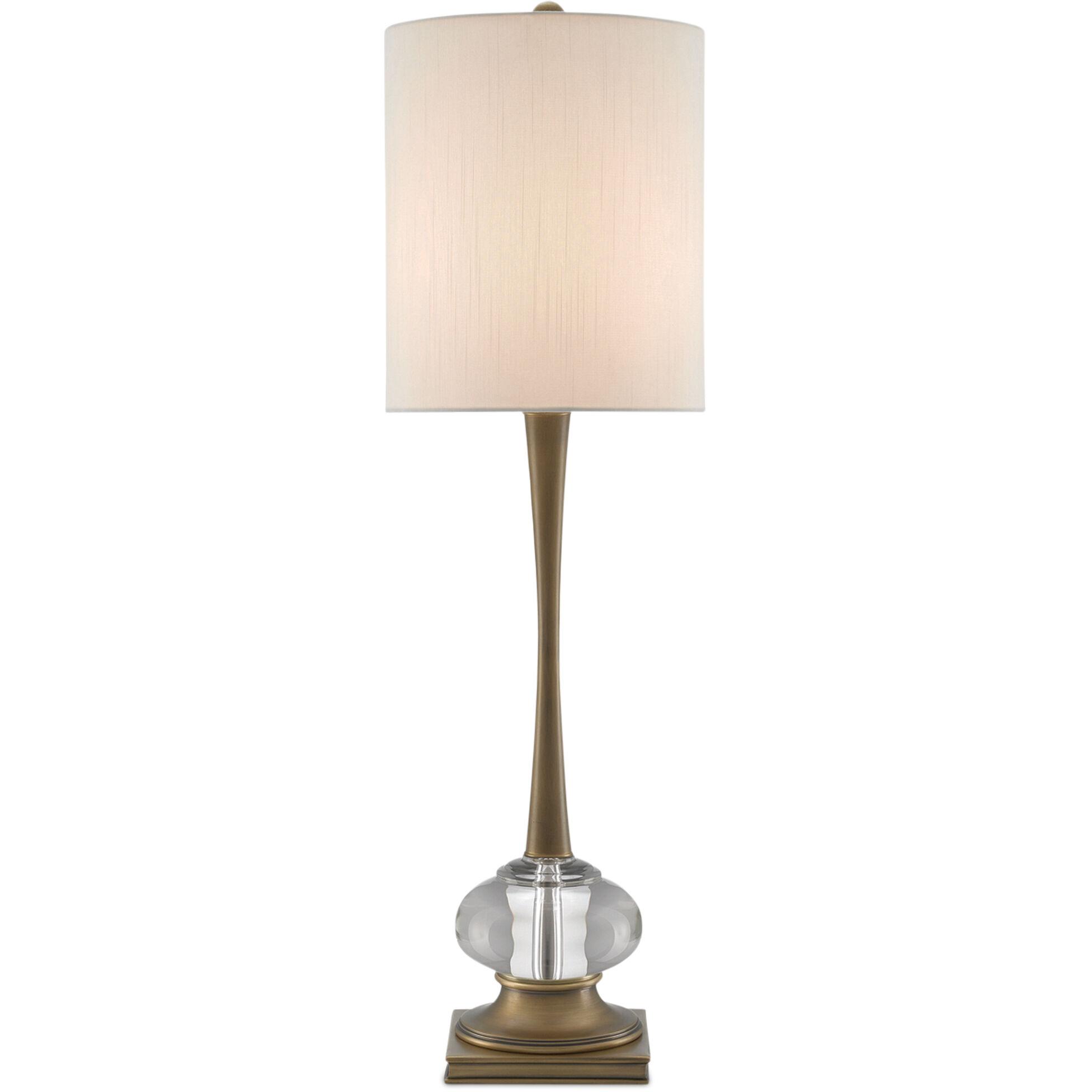 Giovanna 34 inch 100 watt Antique Brass/Clear Table Lamp Portable Light
