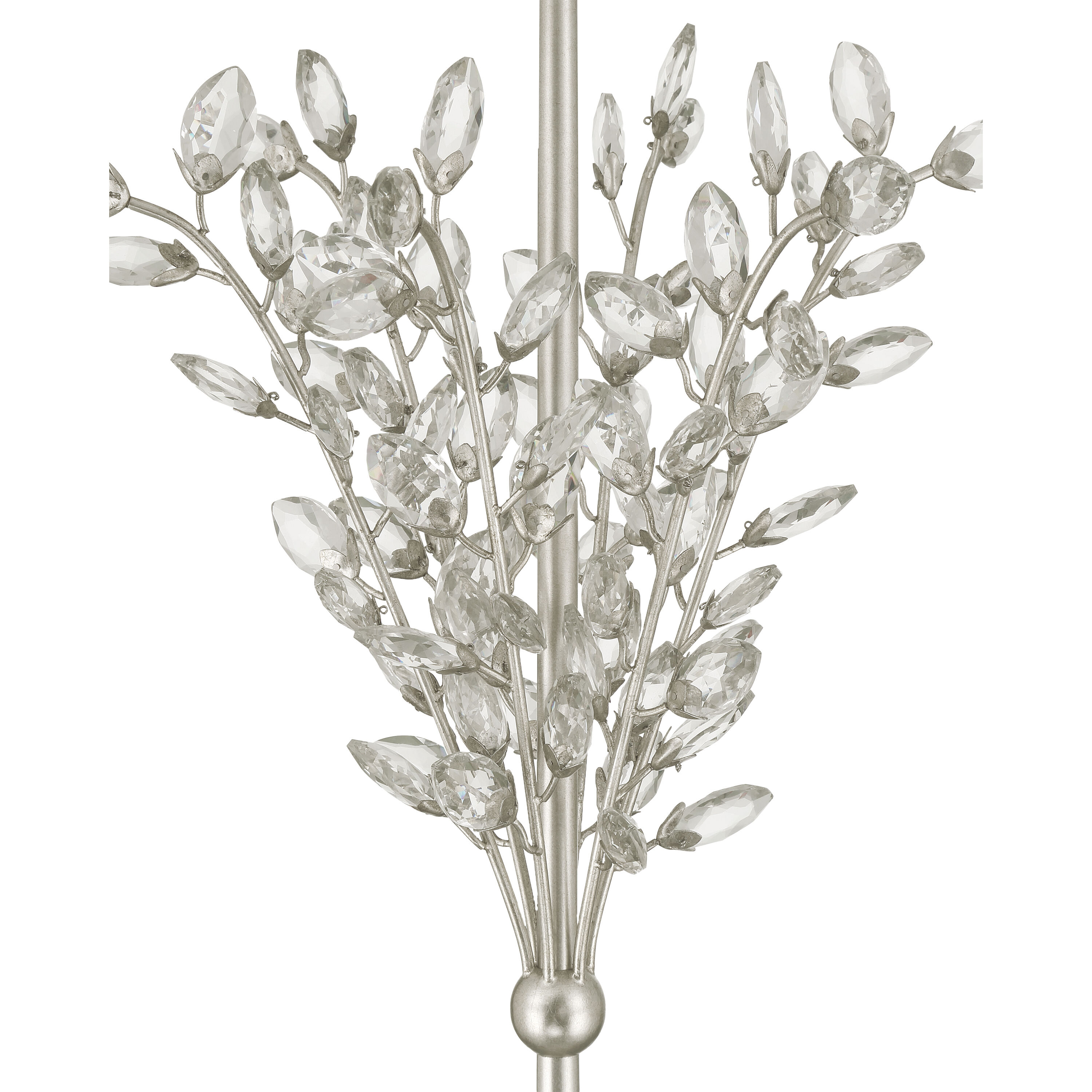 Forget-Me-Not 66 inch 100.00 watt Clear/Silver Leaf Floor Lamp Portable Light