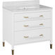 Verona 36 X 34 inch Acrylic White/Natural/White/Champagne Vanity with Undermount Sink