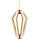 Riviere 6 Light 13 inch Natural/Contemporary Gold Leaf Pendant Ceiling Light