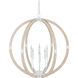 Bastian 6 Light 31 inch Sandstone/Sugar White Orb Chandelier Ceiling Light