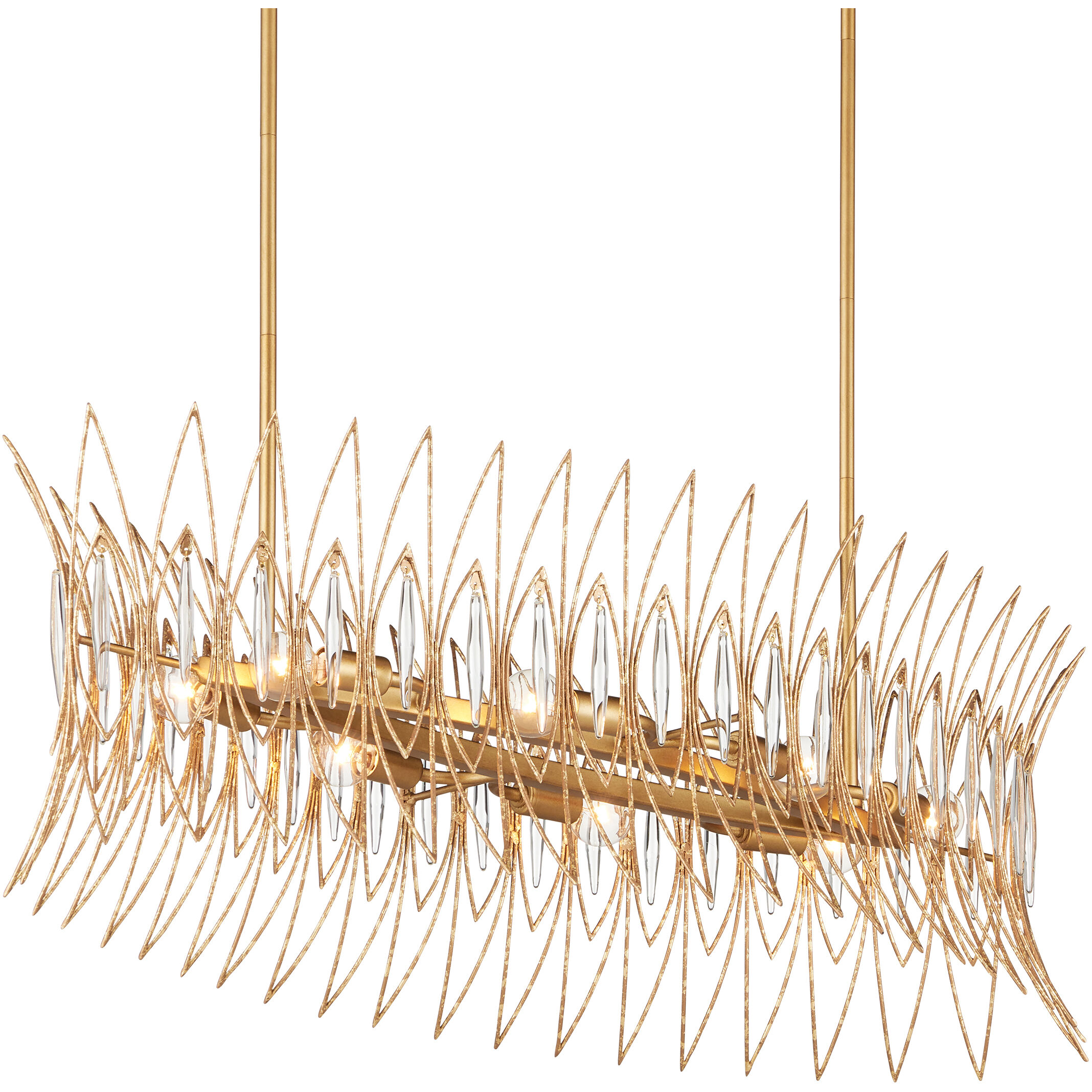 Marquise 8 Light 40 inch Clear/Luxor Gold Chandelier Ceiling Light