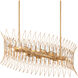 Marquise 8 Light 40 inch Clear/Luxor Gold Chandelier Ceiling Light