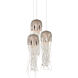 Medusa 3 Light 9.5 inch Nickel and Silver Multi-Drop Pendant Ceiling Light