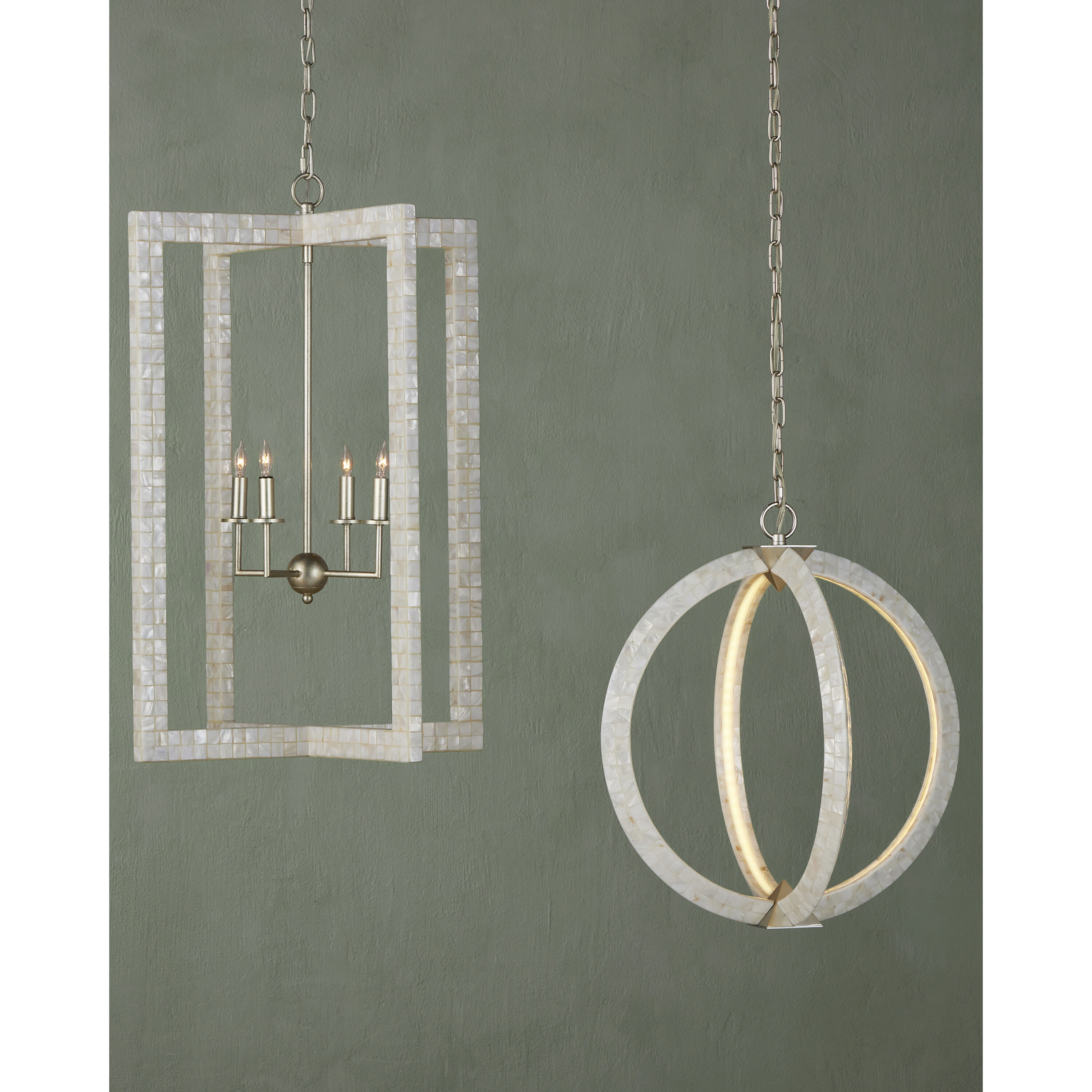 Arietta LED 20 inch Pearl/Silver Chandelier Ceiling Light