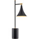Bibliophile 23 inch 6 watt Matte Black/Matte Brass Table Lamp Portable Light