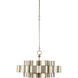 Grand Lotus 1 Light 20.25 inch Contemporary Silver Leaf Pendant Ceiling Light, Small, Semi-Flush Convertible