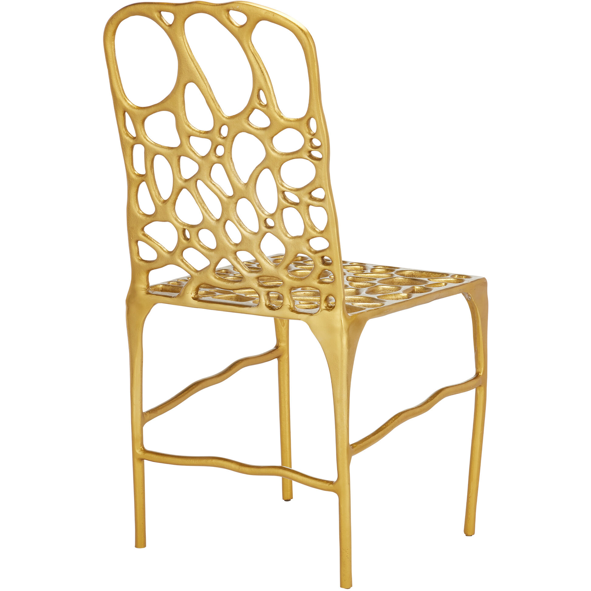 Honeycomb Gold Side Chair