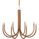 Samsara 8 Light 42.5 inch Natural and Saddle Tan Chandelier Ceiling Light