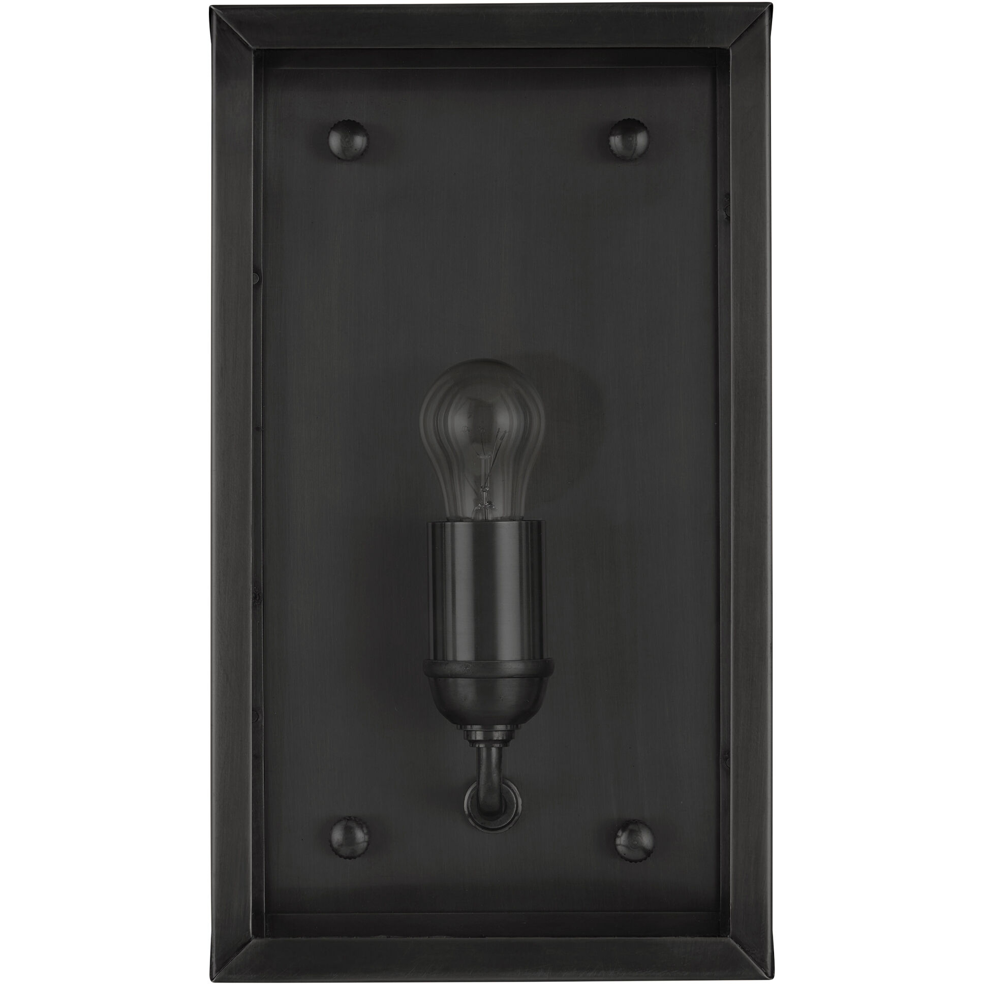 Royster 1 Light 13.75 inch Matte Black/Clear Outdoor Wall Sconce