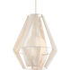 Fraxel 1 Light 17 inch White/Frosted White/Vanilla Pendant Ceiling Light