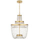 Mademoiselle 3 Light 22 inch Clear/Contemporary Gold Leaf/Contemporary Gold Chandelier Ceiling Light, Medium
