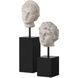 Venus Head on Stand 12.5 X 3.5 inch Sculptures, Set of 2