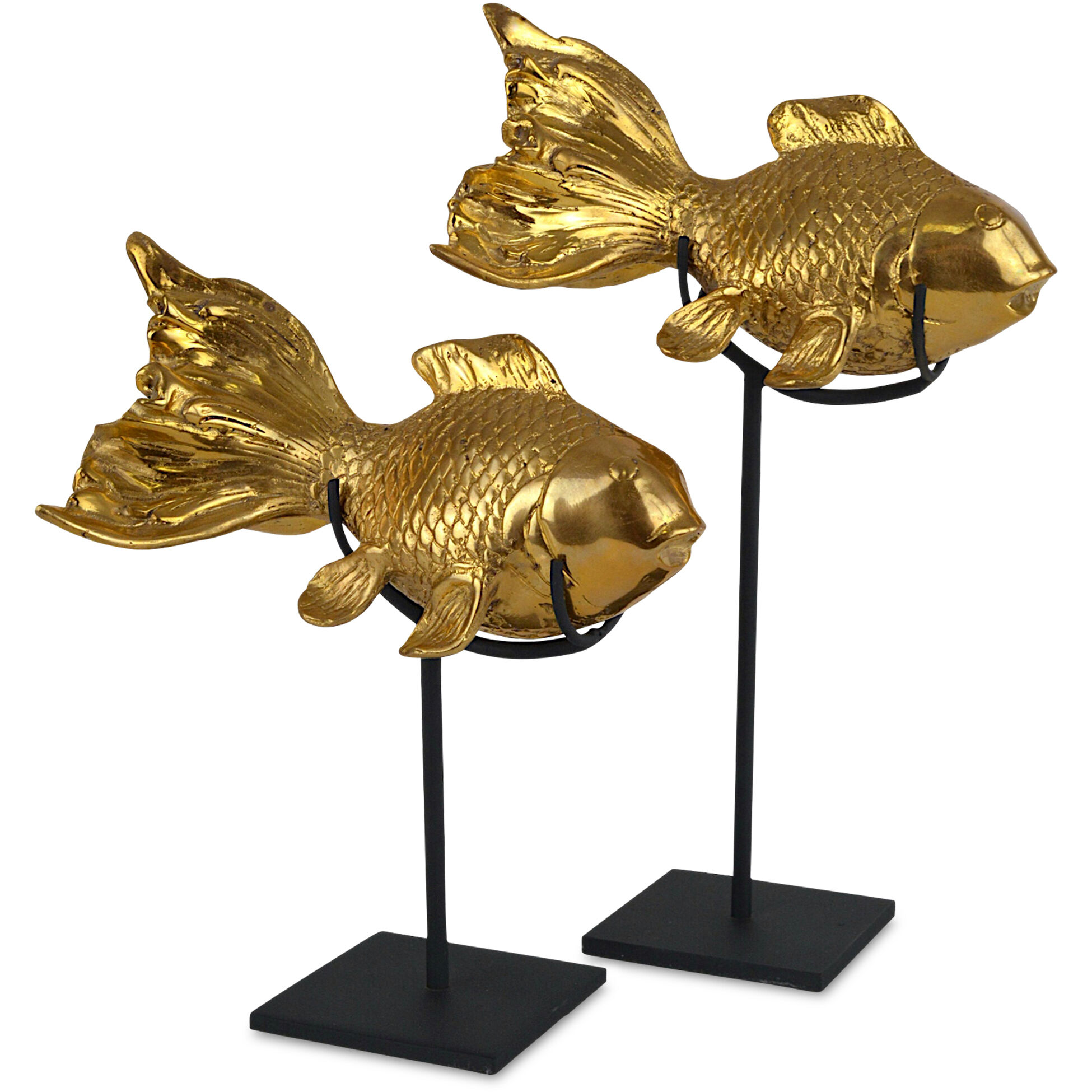 Goldfish 11 X 4.5 inch Sculptures, Set of 2