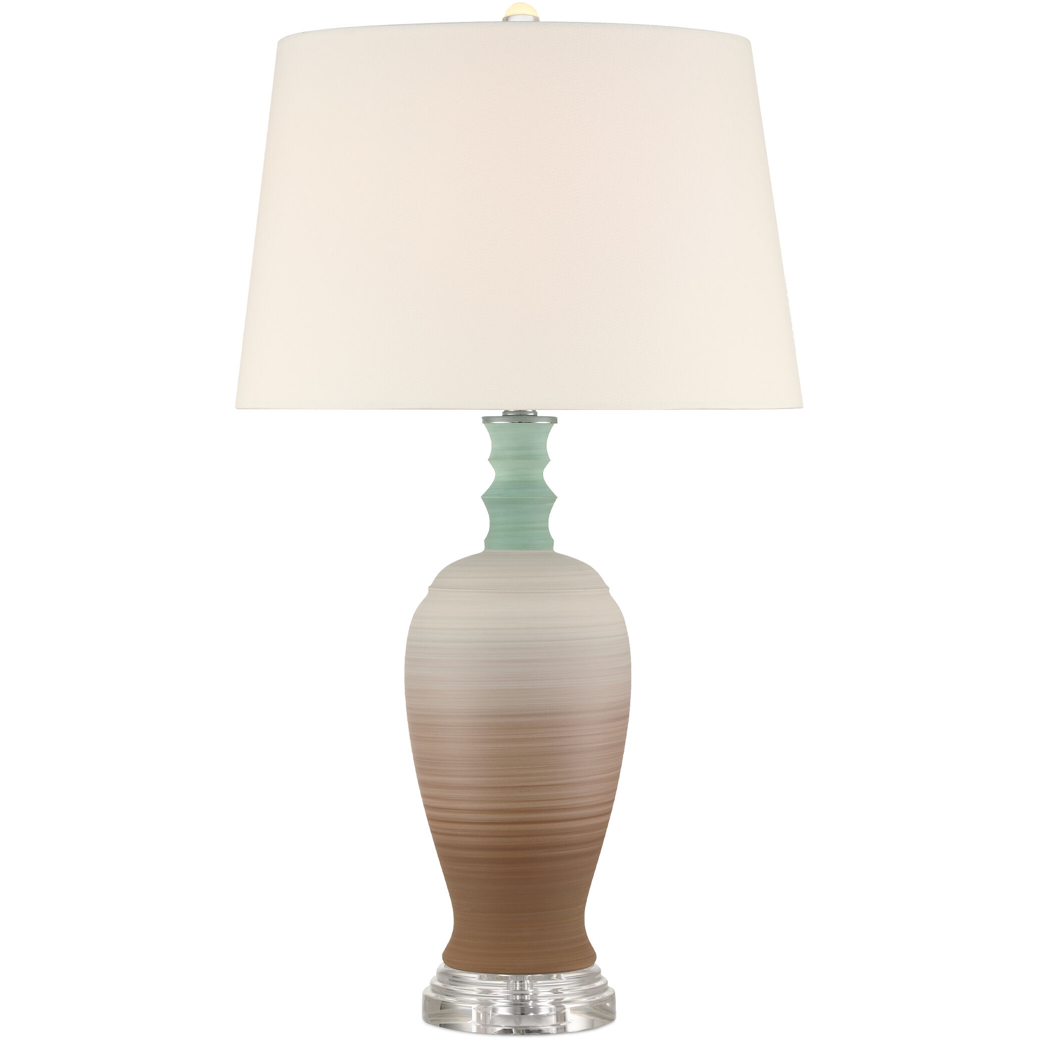 Happy 80's 30.25 inch 150.00 watt Brown/Light Blue/Clear Table Lamp Portable Light