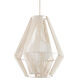 Fraxel 1 Light 17 inch White/Frosted White/Vanilla Pendant Ceiling Light