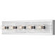 Berdine 5 Light 5 inch Natural/Polished Nickel Bath Bar Wall Light, Large