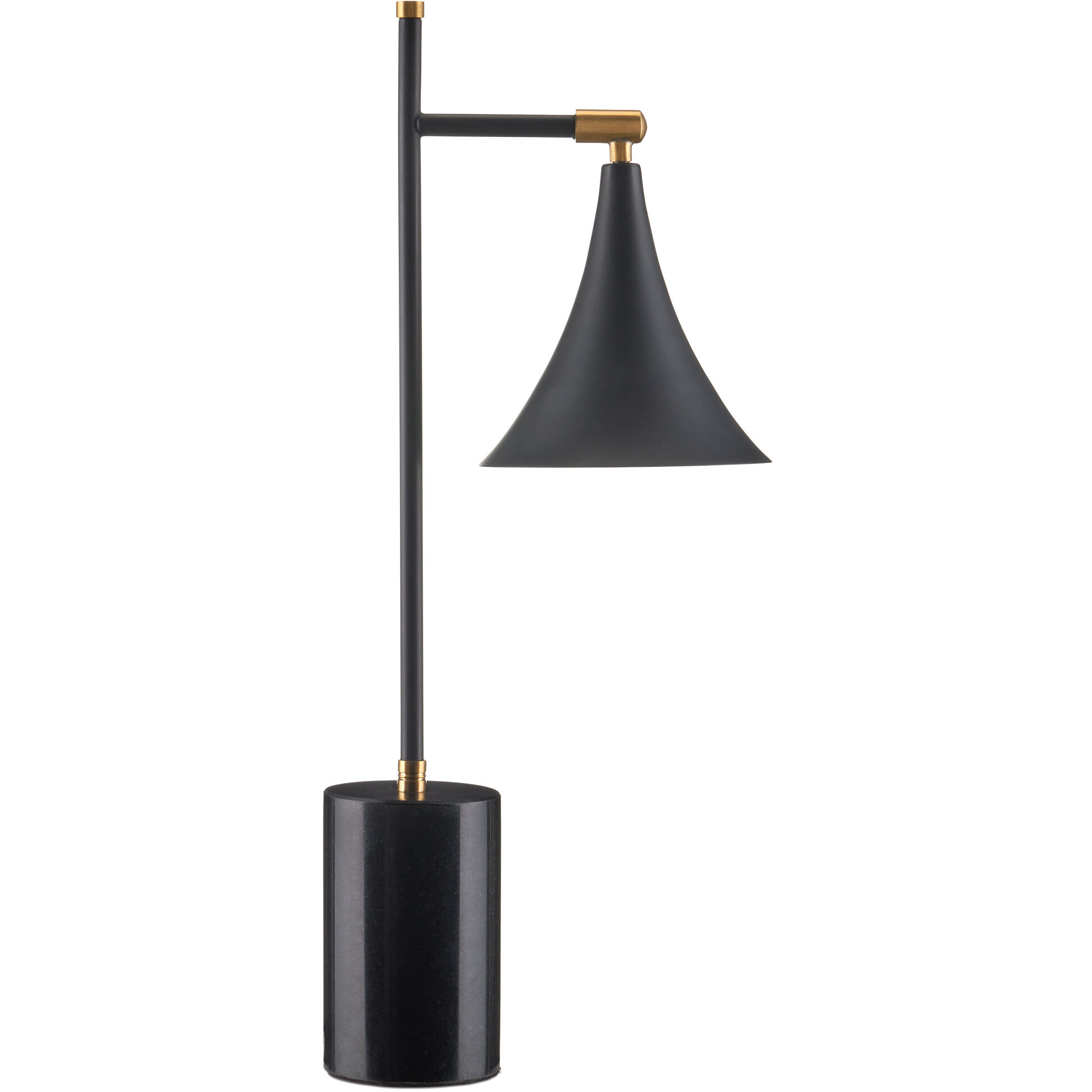 Bibliophile 23 inch 6 watt Matte Black/Matte Brass Table Lamp Portable Light